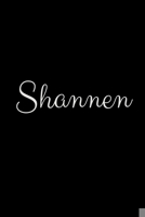 Shannen: notebook with the name on the cover, elegant, discreet, official notebook for notes 1657896730 Book Cover