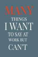 the many things i want to say at work but i can't: notebook/journal 6X9 inches 120 pages 1679484885 Book Cover