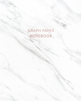 Graph Paper Notebook: Soft White Marble | 7.5 x 9.25 - 5 x 5 Squares per inch | 100 Quad Ruled Pages | Cute Graph Paper Composition Notebook for ... Students (Math and Science School Essentials) 1689682639 Book Cover