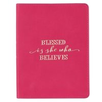 Blessed is She Handy-sized Ruby Pink Faux Leather Journal 164272243X Book Cover