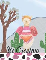 Creative Notebook - One -: Cute fun llama write and draw notebook for the creative in you 1074511506 Book Cover