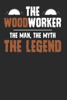 Woodworking Notebook: The Woodworker The Man The Myth The Legend, Journal, Composition Book College Wide Ruled, Gift for carpenter, cabinetmaker, artisan, woodman lovers, Ideal for School and Work. 6x 1671187830 Book Cover
