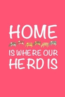 Home Is Where Our Herd Is: Blank, Lined 120 Page Notebook Journal, 6 x 9, Paperback 1705866182 Book Cover