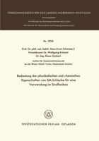 Bedeutung Der Physikalischen Und Chemischen Eigenschaften Von SM-Schlacke Fur Eine Verwendung Im Strassenbau 3531022180 Book Cover