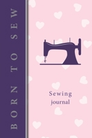 Sewing journal: v2-3 Sewing planner Gifts for quilters Quilters journal For the sewing lover, crafter and machinists 111 pages lined 6x9 inches paperback pink background with white hearts, purple sewi 1676483861 Book Cover