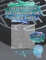 Labyrinth Buch für Erwachsene Und Schlaue Kinder: Über 190 Labyrinthe Mit Lösungen Schwere Version Band 2 B08D4VS7Q4 Book Cover