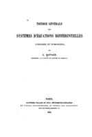 Th?orie G?n?rale des Syst?mes d'?quations Diff?rentielles Lin?aires et Homog?nes 1533582807 Book Cover