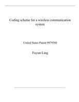Coding scheme for a wireless communication system: United States Patent 9979580 B08QWXSPBJ Book Cover