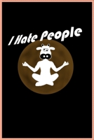 I hate People: Lustiges A5 Notizbuch Demi Raster / Karo / Kariert mit 120 Seiten für für Veganer 108735675X Book Cover