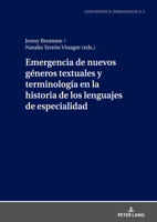 Emergencia de Nuevos Géneros Textuales Y Terminología En La Historia de Los Lenguajes de Especialidad 363189760X Book Cover
