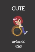 cute mermaid notes: small lined Mermaid Notebook / Travel Journal to write in (6'' x 9'') 120 pages 1692473530 Book Cover