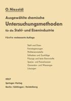 Ausgewahlte Chemische Untersuchungsmethoden Fur Die Stahl- Und Eisenindustrie 3642927114 Book Cover