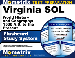 Virginia SOL World History and Geography: 1500 A.D. to the Present Flashcard Study System: Virginia SOL Test Practice Questions & Exam Review for the of Learning End of Course Exams (Cards) 1630942030 Book Cover