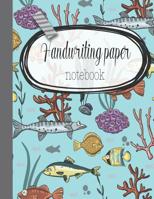 Handwriting paper notebook: The large handwriting notebook for primary and early years with nine double lines and a dotted line down the middle to guide children who are learning to proportion their l 1081472626 Book Cover