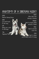 Anatomy Of A Siberian Husky Dog Lover Notebook: Notebook for Dog Lover / 50 Pages 1654382671 Book Cover