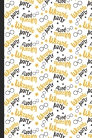 Notebook Journal: Wizards Party in Yellow and Black Colors with Glasses Cover Design. Perfect Gift for Boys Girls and Adults of All Ages. 1651102791 Book Cover