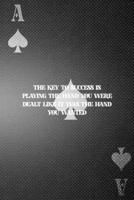 The Key To Success Is Playing The Hand You Were Dealt Like It Was The Hand You Wanted: All Purpose 6x9 Blank Lined Notebook Journal Way Better Than A Card Trendy Unique Gift Black Texture Poker 1706505639 Book Cover