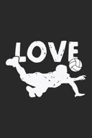 Love: Beach Volleyball Hobby Player Summer Sports Notebook 6x9 Inches 120 dotted pages for notes, drawings, formulas Organizer writing book planner diary 1712441396 Book Cover