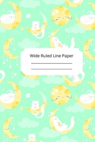 Sleep Cat Theme Wide Ruled Line Paper 1674968159 Book Cover