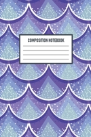 Composition Notebook: Mermaid Scales Wide Ruled Notebook Lined School Journal 120 Pages 6 x 9 Children Kids Girls Teens Women Subject ... Aqua (Wide Ruled School Composition Books) 1705894305 Book Cover