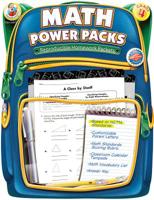 Math Power Packs, Grade 4: Reproducible Homework Packets (Homework Packets-Math Power Packs) 0768234948 Book Cover
