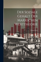 Der Soziale Gehalt Der Marxschen Werttheorie 1022565885 Book Cover