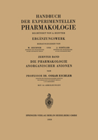 Die Pharmakologie Anorganischer Anionen: Die Hofmeistersche Reihe 3642998275 Book Cover