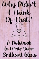 Why Didn't I Think of That?: A Notebook for Capturing Brilliant Ideas: Handy-sized Note Taking Tool for Children's Book Writers 1679751441 Book Cover