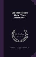 Did Shakespeare Write 0526317612 Book Cover