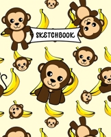 Sketchbook: Little Monkey Sketch Book for Kids | Practice Drawing and Doodling | Sketching Book for Toddlers & Tweens 1674397089 Book Cover