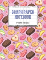 Graph Paper Notebook 1/2 Inch Squares: British Biscuits and Sweets Themed 0.50" Square Quad Ruled, 120 Pages, 8.5" x 11" Non-perforated Graphing ... Graph Paper Notebooks with 1/2 Inch Squares) 1710915579 Book Cover