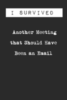 I Survived Another Meeting that Should Have Been an Email Lined Notebook Journal 1672082064 Book Cover