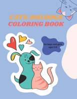 Dogs and Cats Coloring Book B0C6P8D3J9 Book Cover