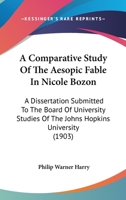 A Comparative Study of the Aesopic Fable in Nicole Bozon 1164151940 Book Cover