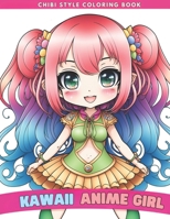 Kawaii Anime Girl Coloring Book: Chibi Style for All Ages With Variety of Poses and Outfits B0C1J9CW95 Book Cover