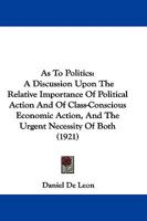 As to Politics 1015226205 Book Cover