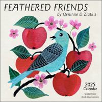 Feathered Friends 2025 Wall Calendar: Watercolor Bird Illustrations by Geninne Zlatkis 1524890898 Book Cover