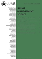 Junior Management Science, Volume 5, Issue 4, December 2020 3346346919 Book Cover