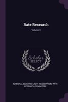 Rate Research; Volume 3 137922909X Book Cover