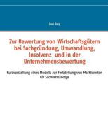 Zur Bewertung von Wirtschaftsgütern bei Sachgründung, Umwandlung, Insolvenz und in der Unternehmensbewertung: Kurzvorstellung eines Modells zur ... für Sachverständige 3744875156 Book Cover