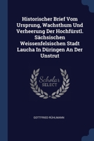 Historischer Brief Vom Ursprung, Wachsthum Und Verheerung Der Hochfürstl. Sächsischen Weissenfelsischen Stadt Laucha In Düringen An Der Unstrut 1377207129 Book Cover