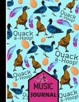 (music Journal): Duck Egg Blue Geese Pattern Music Gift: Duck Wildlife Blank Music Composition Journal for Musicians, Guitarists, Songwiters 1698669437 Book Cover