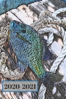 Purple Blue Teal & Green Bluegill on a Dock Dated Calendar Planner 2 years To-Do Lists, Tasks, Notes Appointments Book: Small Pocket/Purse Size at-A-Glance Schedule Gift Notebook for Lake Lovers & Fis 1704632714 Book Cover