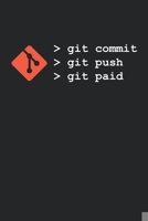 Git Commit Git Push Git Paid: Blank lined notebook for software developer 1706311753 Book Cover