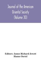 Journal of the American Oriental Society 9354042228 Book Cover