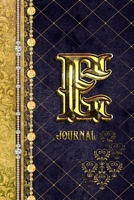 E Journal: Letter E Initial Monogram Lined Notebook - Elegant Diamond and Gold Print 1708506276 Book Cover