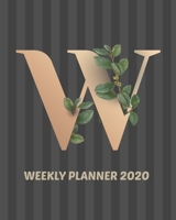 Weekly Planner 2020: January - December 2020 Monthly View Weekly View with Hourly AM/PM Calendar Views Monthly Review & Performance and Alphabet Cover - Monday start 1706286767 Book Cover