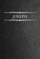 Joseph: Personalized Name Journal For Men (Black Faux Leather Design) 1701497050 Book Cover