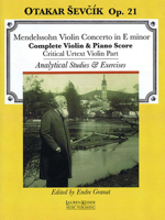 Violin Concerto in E Minor: With Analytical Studies and Exercises by Otakar Sevcik, Op. 21 Violin and Piano Critical Violin Part 1581061064 Book Cover