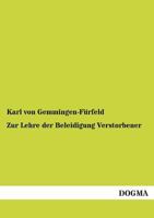Zur Lehre Der Beleidigung Verstorbener 1147537704 Book Cover